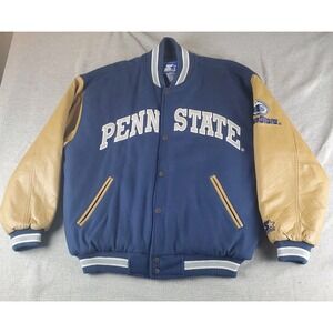 Vintage 90s NCAA Starter Penn State Nittany Lions Letterman Jacket Large